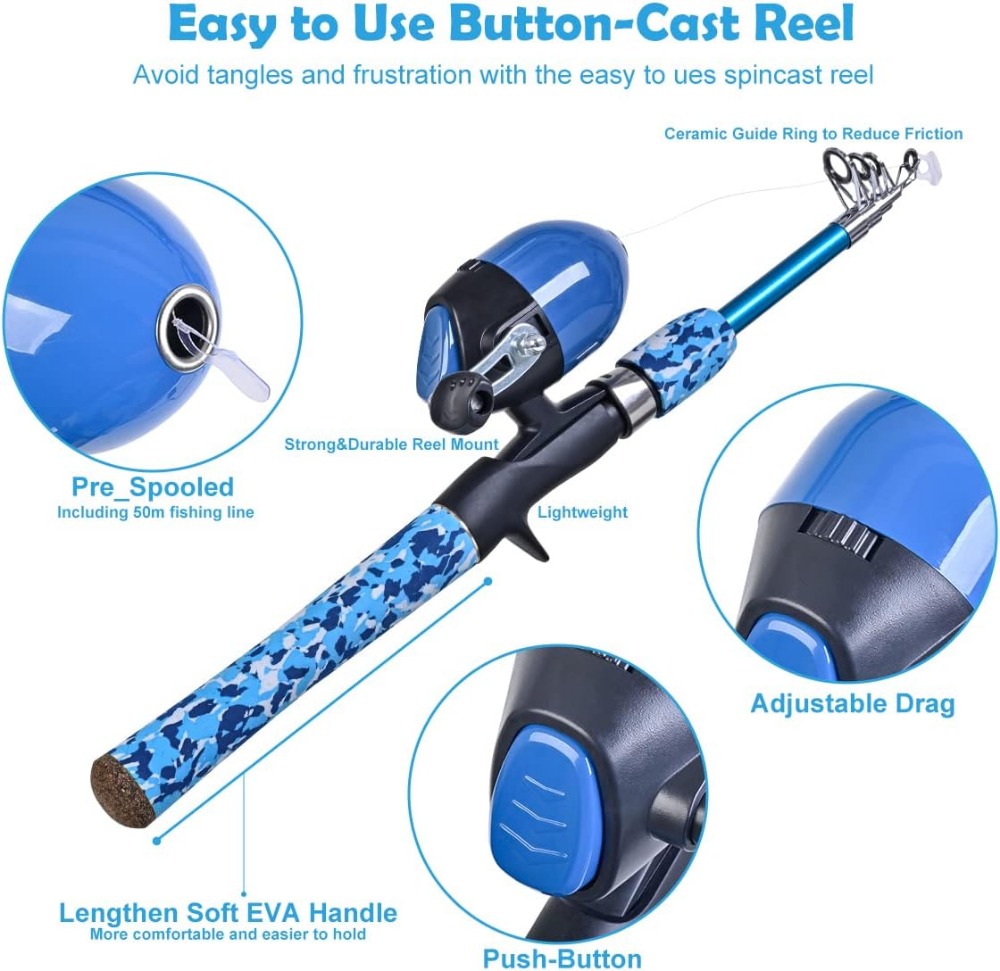 Kids Fishing Pole Set with Ful - Spincast Reel incelemesi ve fiyatı